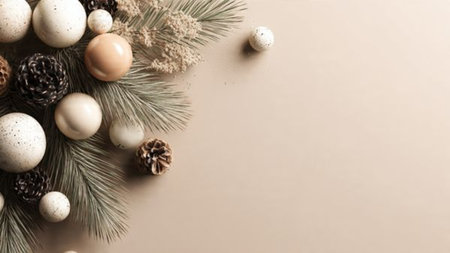 Premium red Christmas scene designed for elegant holiday visuals.の写真素材