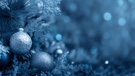 Premium winter background featuring frozen textures and luminous glow.の写真素材