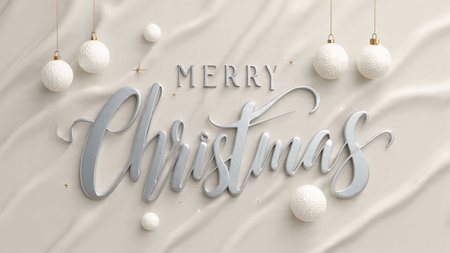 Premium festive typography showcasing clean luxury style.