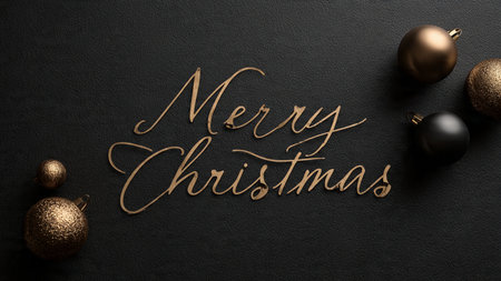 Elegant Christmas text design combining simplicity and luxury.
