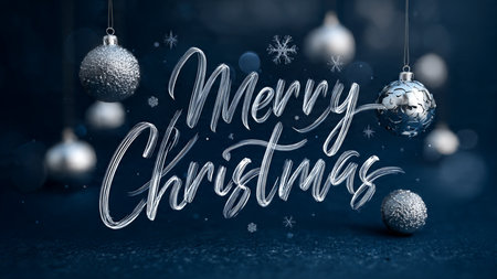 Sophisticated festive typography with modern luxury aesthetics.の写真素材