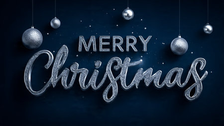 Premium holiday greeting with elegant text and balanced festive design.