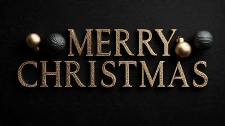 Premium holiday typography suitable for luxury branding and cards.の写真素材