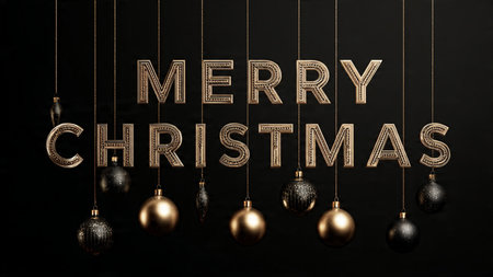 High-quality holiday typography with timeless festive appeal.の写真素材