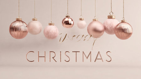 Sophisticated festive typography crafted for upscale holiday visuals.の写真素材