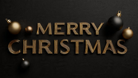 Premium festive typography created for upscale seasonal branding.