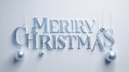 Sophisticated holiday text design featuring elegant festive simplicity.