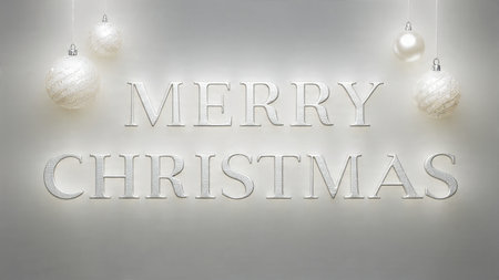 Premium seasonal greeting with elegant lettering and calm festive tone.