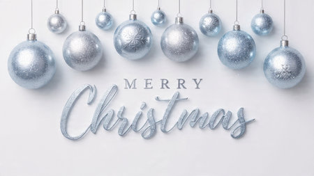 Sophisticated Christmas text composition with refined holiday glow.の写真素材