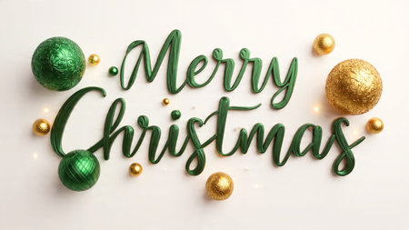 High-end holiday typography emphasizing polished festive elegance.