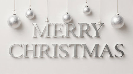 High-quality holiday greeting with elegant Christmas lettering and soft glow.