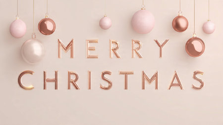 Premium holiday greeting with elegant text and balanced festive design.の写真素材