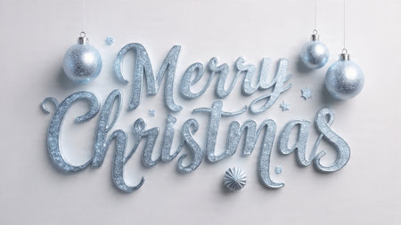 Elegant Christmas text design combining simplicity and luxury.の写真素材