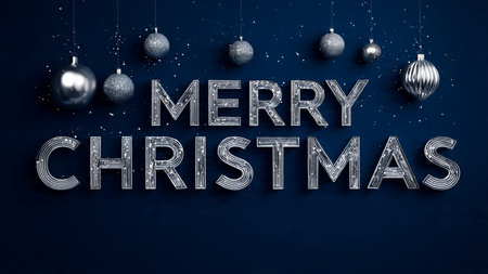 Elegant Merry Christmas design with refined typographic contrast and clarity.