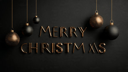 Elegant Merry Christmas design suitable for high-end branding.