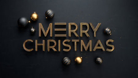 Premium Christmas greeting with elegant modern typography.
