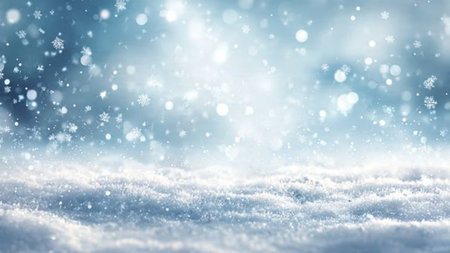 Airy snowy Christmas scene suitable for modern greetings.の写真素材