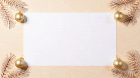 High-resolution minimalist holiday backdrop with gentle shadows and refined visual clarity.の写真素材