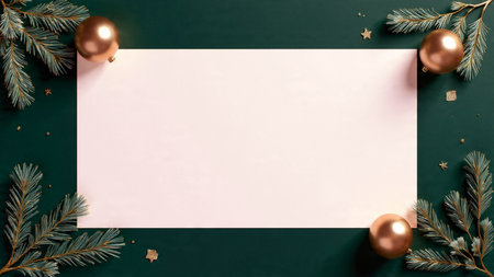 Clean Christmas background with understated luxury and refined festive charm.