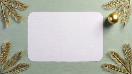 Modern minimalist Christmas background with balanced color harmony, light pine detailing, and a smooth uncluttered composition.の写真素材