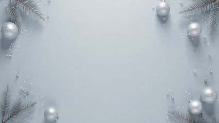 Calm and elegant Christmas background suitable for premium digital and print use.の写真素材