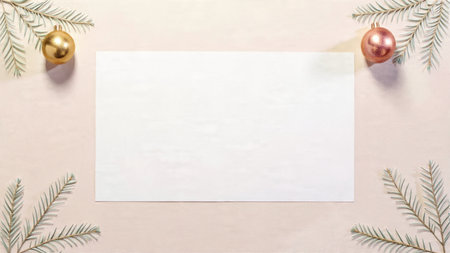 Soft and calm holiday background with professional visual balance.の写真素材