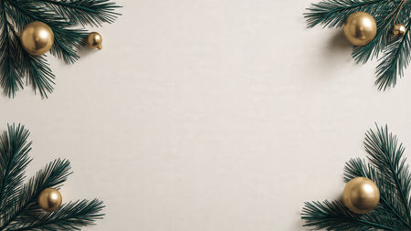 Elegant winter holiday backdrop featuring cool dusty blue shades, silver accents, and soft diffused...