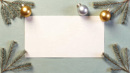 Elegant winter Christmas background with refined simplicity and calm visual flow.