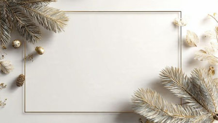 Luxury seasonal backdrop with light festive details and a smooth, uncluttered design.