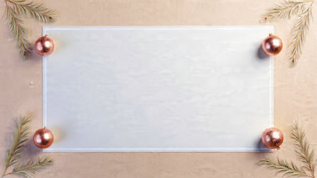 Premium Christmas backdrop designed for upscale branding and seasonal promotions.の写真素材