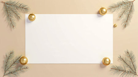 Elegant festive background created with neutral color palettes and subtle holiday accents for professional use.の写真素材