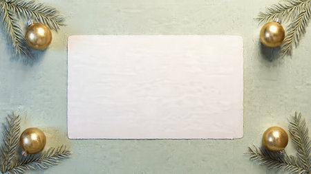 Soft and modern holiday background with refined festive detailing.の写真素材