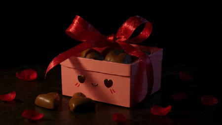 Minimal romantic product shot of a Valentine