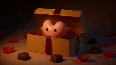 Elegant gift box composition ideal for Valentine