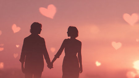 Dreamy cinematic scene with a romantic Valentine