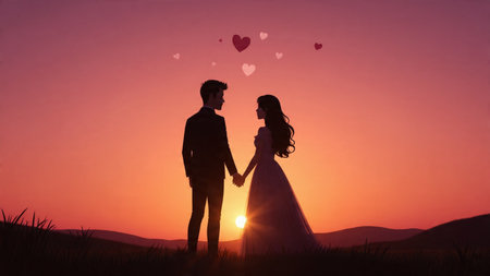 Elegant sunset scene with soft glowing colors.