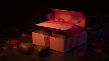 Cozy romantic scene with a Valentine