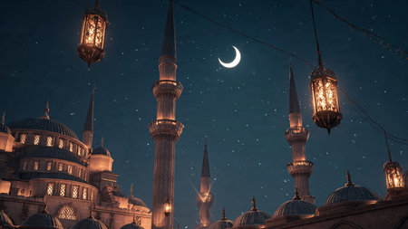 Ramadan night background designed for high-resolution displays.