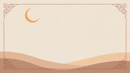 Luxury Ramadan night background with smooth lighting effects.の写真素材