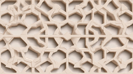 Luxury Ramadan background inspired by Islamic art with gold accents and dark blue tones.
