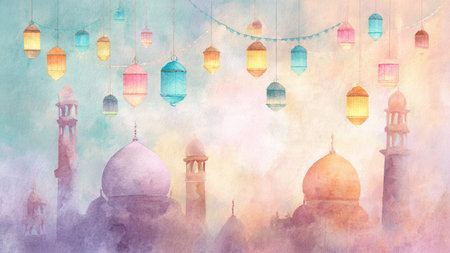 Luxury Islamic background inspired by Ramadan nights.の写真素材