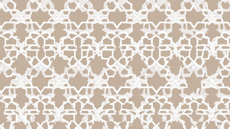 Modern Ramadan illustration combining abstract Islamic patterns and premium lighting.
