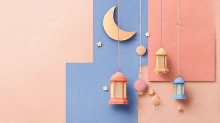 Clean Ramadan background optimized for high-resolution use.