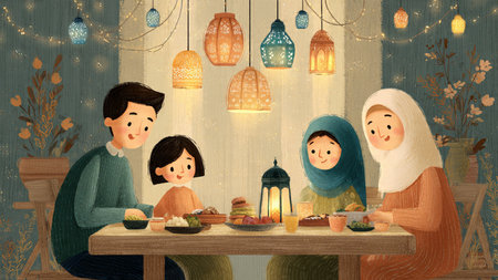 Elegant Ramadan background with premium gold highlights and dark tones.