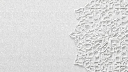 Abstract 3d rendering of white paper background with embossed patternの写真素材