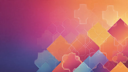 Colorful abstract background with geometrical shapes. 3d render