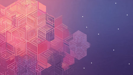 Abstract geometric background with hexagons. Vector illustration for your design.の写真素材