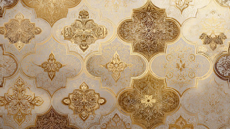 Ornate floral pattern in the style of the Ottoman time.