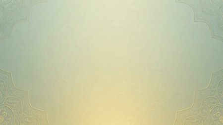 golden background with vintage ornament and copy space for text or imageの写真素材