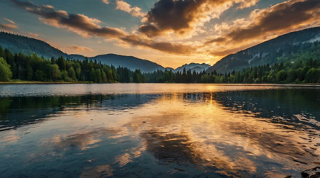 Panoramic view of emerald rice terraces at dawn.の写真素材